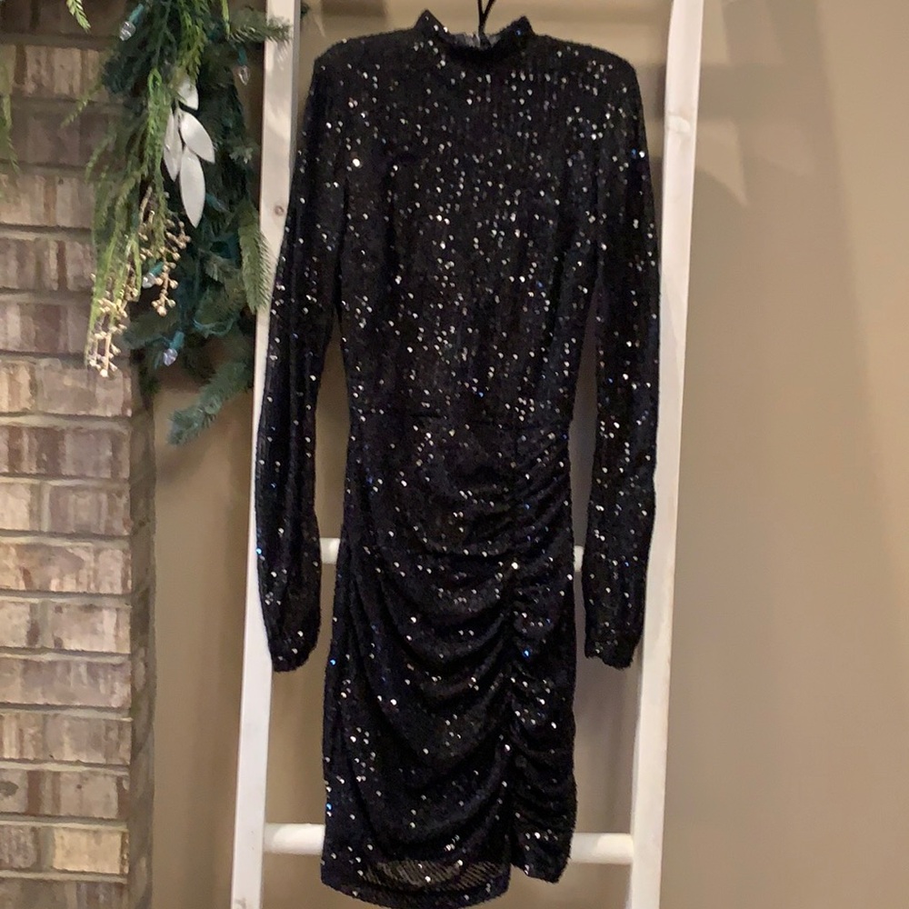 Windsor sequence dress, black, XS